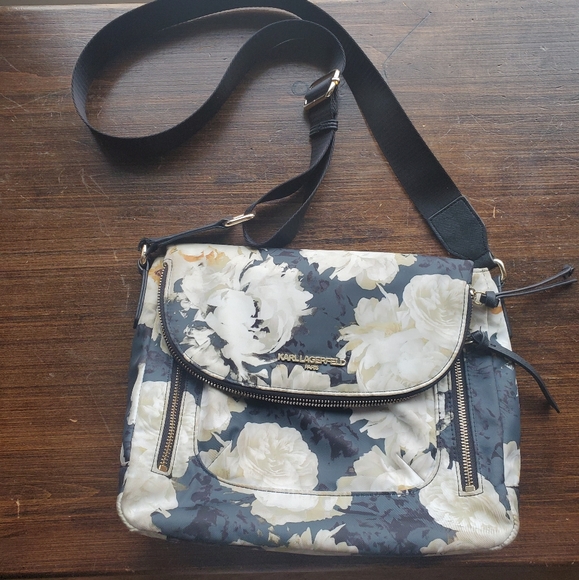 Karl Lagerfeld floral peony purse